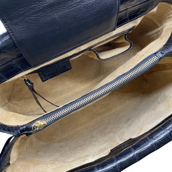 Nancy Gonzalez Black Crocodile Satchel - Picture 9 of 9
